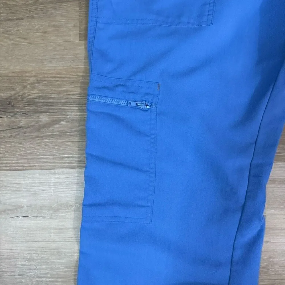 Figs Men's Size 33” Cairo Cargo Scrub Pants Ceil Blue Medical Uniform CNA Nurse